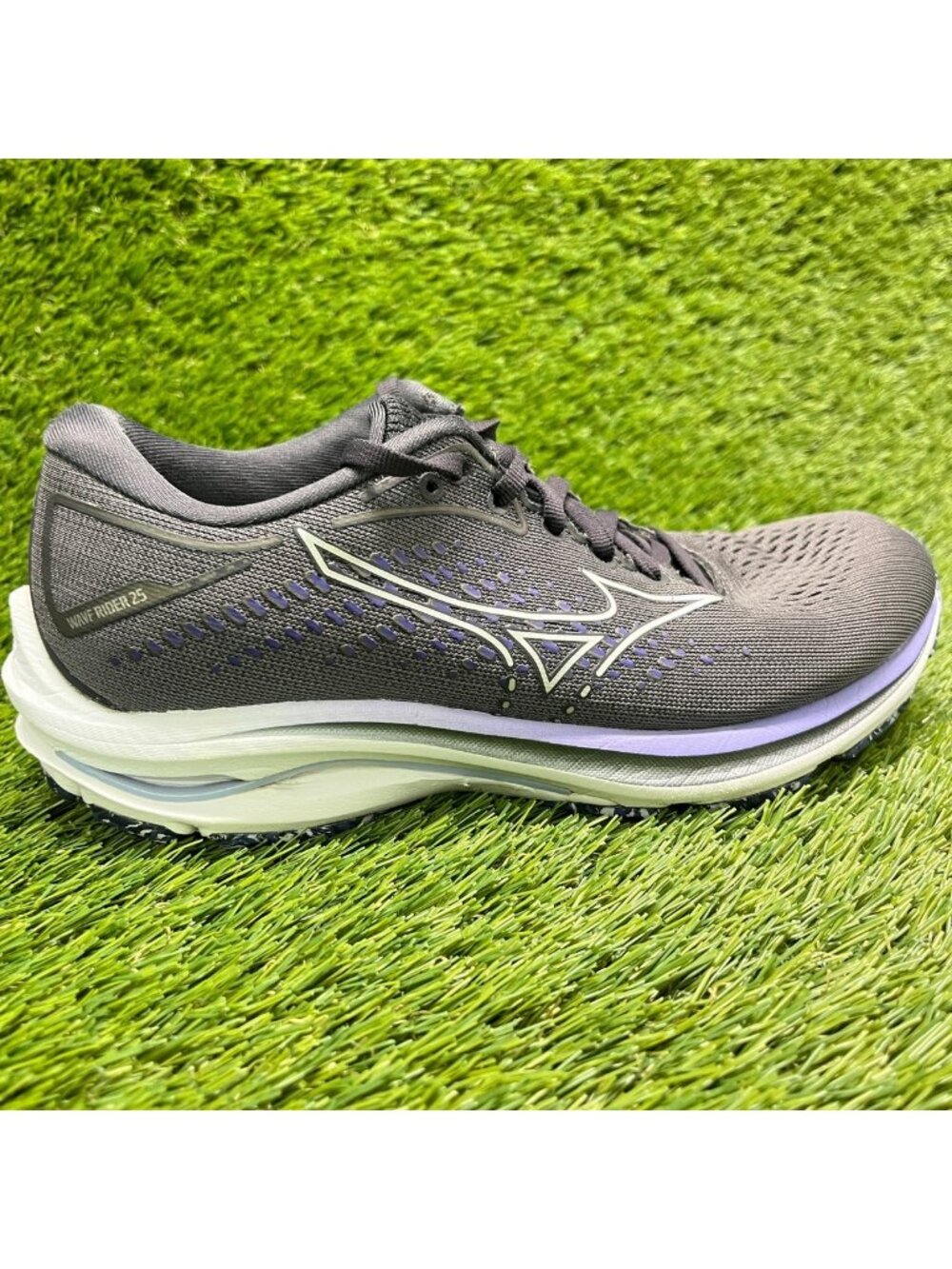 Mizuno Wave Rider 25 Womens Size 6.5 Gray White Athletic Running Shoes Sneakers